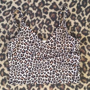 Leopard print crop top